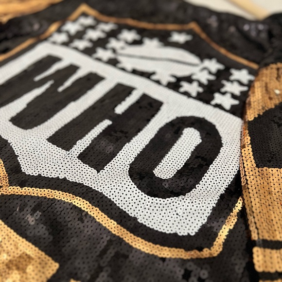 New Orleans Saints Black & Gold Sequin "Who Dat" #41 Dress One-Size Women’s - Picture 7 of 11